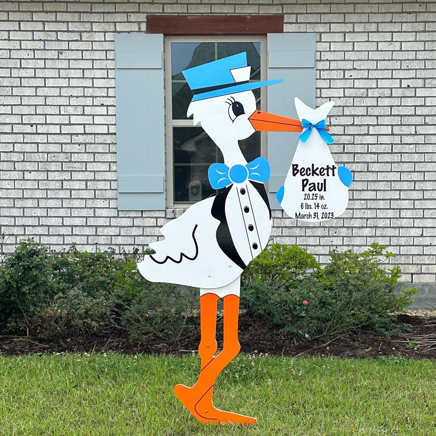 Baby Announcement Yard Sign in Fernandina Beach, Florida