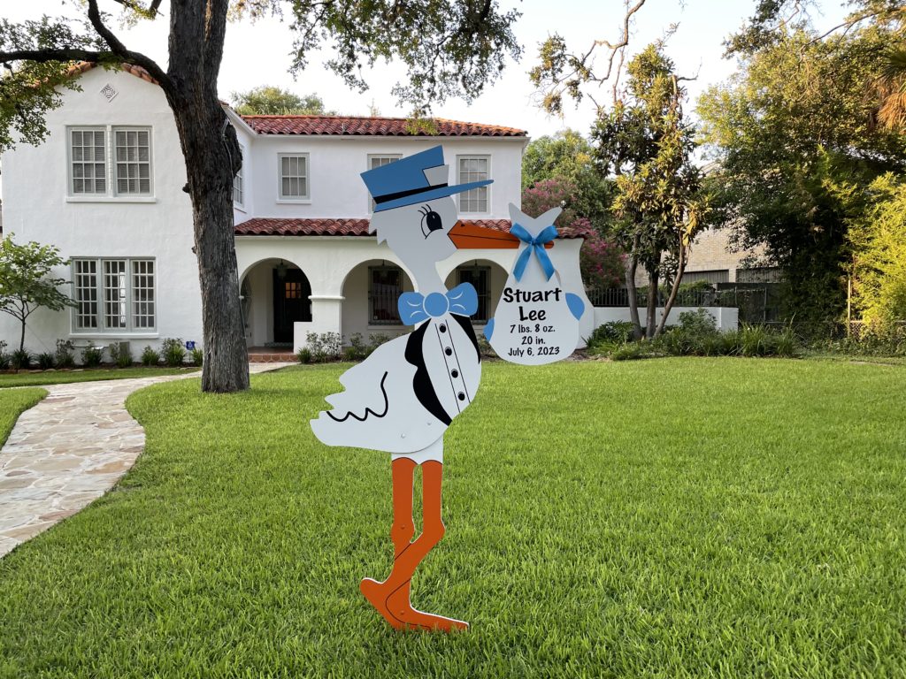 Blue Stork Sign, Amelia Island, Jacksonville (FL), St Mary's (GA)